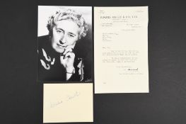 Agatha Christie (1890 - 1976) Original Signature on card.