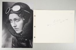 Amy Johnston (1903 - 1941) Original Signature dated 1937