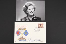 Margaret Thatcher (1925 - 2013) Original Signature on first day cover.