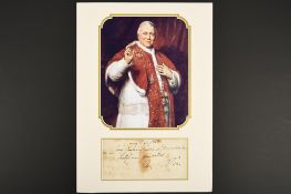 Pope Pius IX (1792 - 1878) Original Signature.