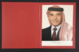 Hussein of Jordan (1935 - 1999) Original signature on photograph.