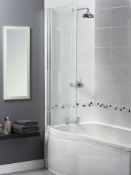 New (T195) 1500mm Space Saver Curved Bath Screen. New (T195) 1500mm Space Saver Curved¾¾¾New (