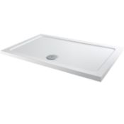 New 1200x800mm Rectangular Ultra Slim Shower Tray. RRP £349.99. Constructed From Acrylic Cap...