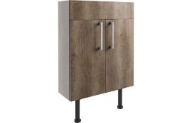 New (Z58) Alba 600 mm Vanity Unit - Nebraska Oak RRP £276.99.Colour: Nebraska Oak Material: MF...