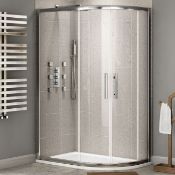 New (R13) 900x760mm - 8mm - Premium Easyclean Offset Quadrant Shower Enclosure - Reversible.