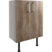 New (Z180) Alba 600mm Base Unit Nebraska Oak. RRP £350.00.Bathroom Furniture Provides All The ...