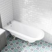 New (J5) 1700mm Single Ended Roll Top Bath - Chrome Feet. Rrp £1,119.99.Traditional Single End...