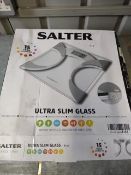 Salter ultra slim glass scales RRP £20 Grade U