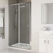 New (E12) 1600mm - Sliding Framed Shower Door. RRP £399.99.6mm Safety Glass Fully Waterproof New