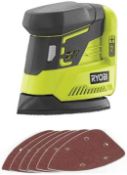(R10D) 3 Ryobi Items. 1x One+ 18V Palm Sander (R18PS-0), 1x Multi Sander 180W (RMS180S) & 1x Are