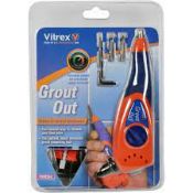 (R6L) Contents Of Box. Mixed Lot To Inc Vitrex Grout Out, Arlec White Pointer LED Torch, Stanley St