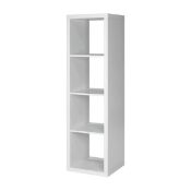 (R5I) 2 Items. 1x Living Elements Clever Cube 1X4 Storage Unit White Matt Finish (H1460xW410XD390m