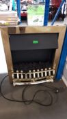(R7O) 1x Generic Plug In Electric Recess Heater Gold (No Details On Unit)
