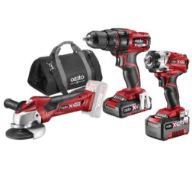 (R10K) 1x Ozito Power Xchange 18V Cordless 3 Piece Kit. (Ex Display, Appears Unused)