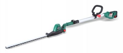 (R10H) 1x Qualcast Cordless Pole Hedge Trimmer 18V 41cm (M0E 16ET 410). No Battery. Ex Display, Ap
