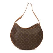 Louis Vuitton Brown Monogram Coated Canvas & Vachetta Leather Croissant GM