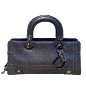 Christian Dior Pewter Lady Dior Handbag