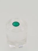 Emerald oval cut gemstone