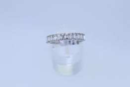 18ct White Gold Baguette Cut Diamond Eternity Ring