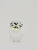 Green amethyst oval cut gemstone