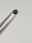 Sapphire round cut gemstone