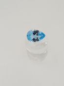 Blue topaz pear cut gemstone