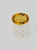 Citrine oval cut gemstone