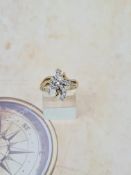 9ct yellow gold diamond cluster ring