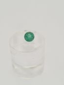 Emerald round cut gemstone