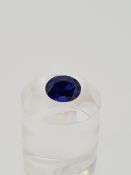 Tanzanite oval cut gemstone