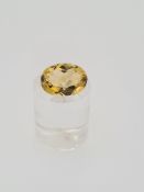 Citrine oval gemstone