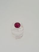 Ruby oval cut gemstone