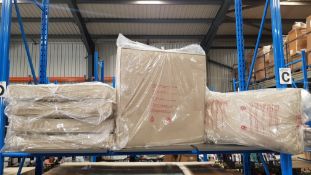 (R4C) 6x Beige Garden Furniture Cushions Beige. 5X Seat Cushion(65x65x7cm) & 1x Back Cushion (65x40