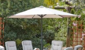 (R4B) 1x Light Grey Garden Parasol (From Rowly 8 Piece Dining Set)