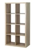 (R4D) 1x Living Elements Clever Cube 2x4 Storage Unit Oak Finish (H1460xW760x390mm)