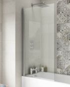 5x Showercube Straight Bath Shower Screen / Panel With ‘Clean Plus’ Self Cleaning Glass. RRP £270