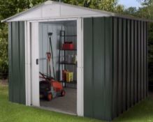 1x Yardmaster 86GEYZ Metal Shed with Floor Support Frame 2.26 x 1.86m. RRP £365