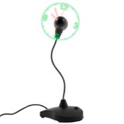 (R2F) 14 Items. 6x Desktop LED Clockfan (3x No Box). 8x USB Led Clockfan.