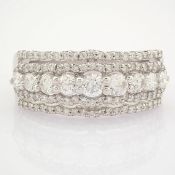 HRD Antwerp Certified 14k White Gold Diamond Ring (Total 0.83 Ct. Stone) 14k White Gold Ring