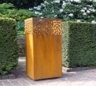 Tall XL Large Steel Fire Pit Burner. Rectangular Wood Burner  AHL-CF03