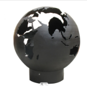 The Earth Planet Steel Fire Pit Sphere