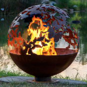 Butterflies Steel Fire Pit Sphere