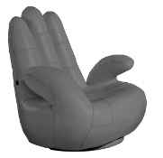 SOSIA ‘The Hand’ Italian Leather Chair in Light Grey Italian Leather RRP £1499