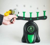 (R13E) 8 Items. 5x Red5 Air Shot Hovering Ball Shooting Game. 1x Brainstorm Toys Trex Projector. 1x