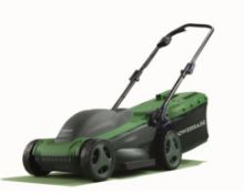 (R15G) 2x Powerbase 1400W Electric Rotary Lawn Mower. (1x No Grass Box).