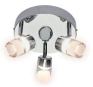 (R15G) Lighting. 8x Ex Display Mixed Ceiling Lights. To Inc Toby Glass 3 Light Spotlight & Tristan