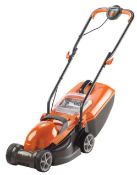 (R14B) 2 Flymo Items. 1x Flymo Chevron 32V Corded Electric Lawn Mower. 1x Hover Vac 250 Corded Lawn
