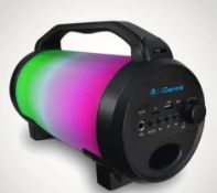 (R13C) 3x iDance Cyclone 400 Bluetooth Party Speaker With Disco Light.