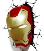 (R14B) 6x Marvel 3D Deco Light. 2x Iron Man. 1x Captain America. 1x Spiderman Spidey Hand. 1x Hulk
