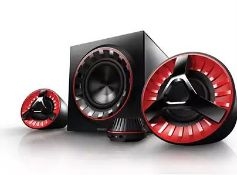 (R14F) 8 Items. 1x Philips 2.1 Speaker System SPA7380 05. 5x Red5 He T200 Bluetooth Speaker (No Box